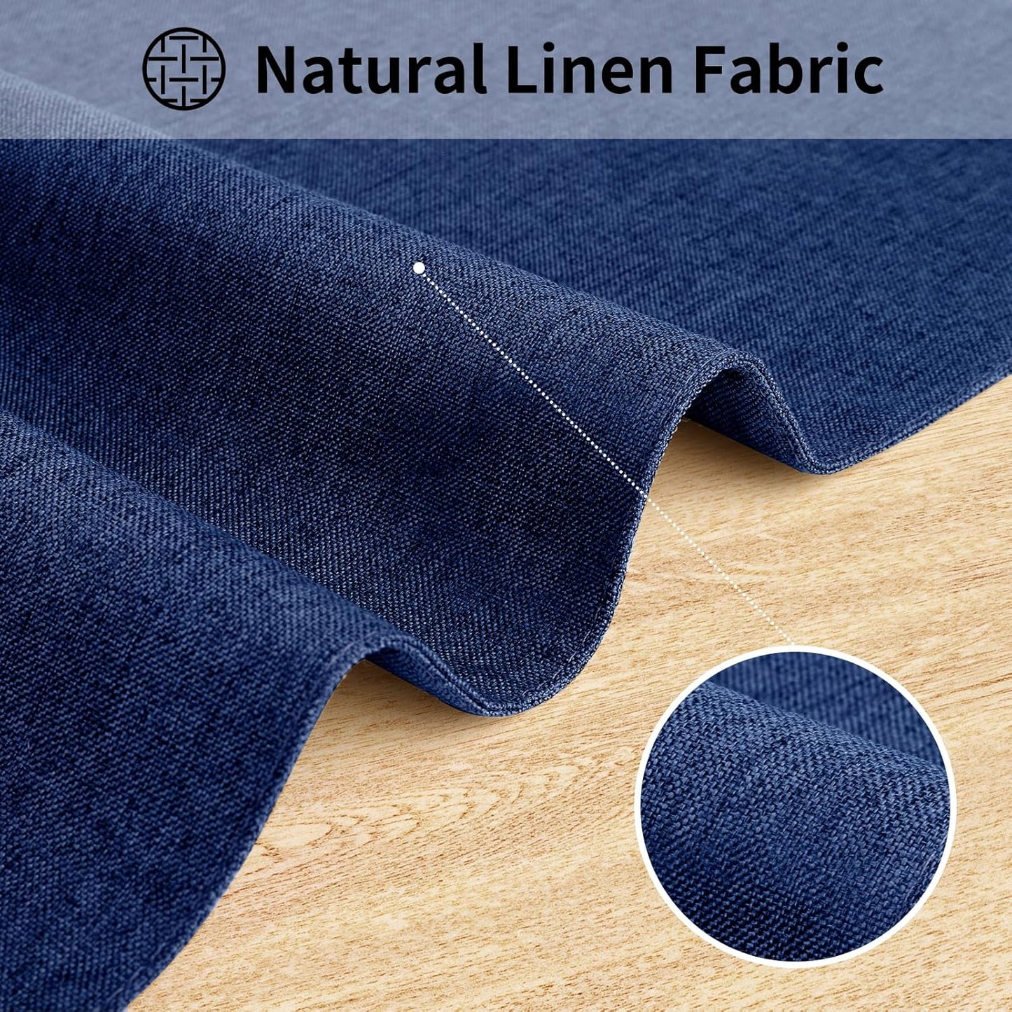 Cloth Placemats, Set of 4 Heat-Resistant Cotton Linen Blend Double Layered Machine Washable Place