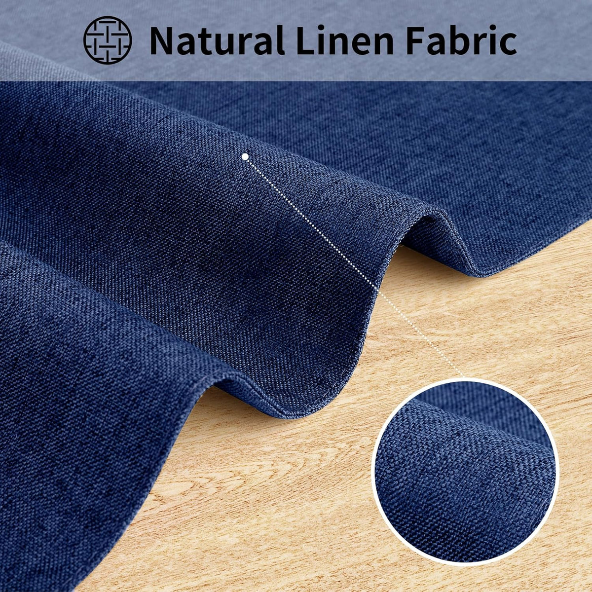 Cloth Placemats, Set of 6 Heat-Resistant Cotton Linen Blend Double Layered Machine Washable Place