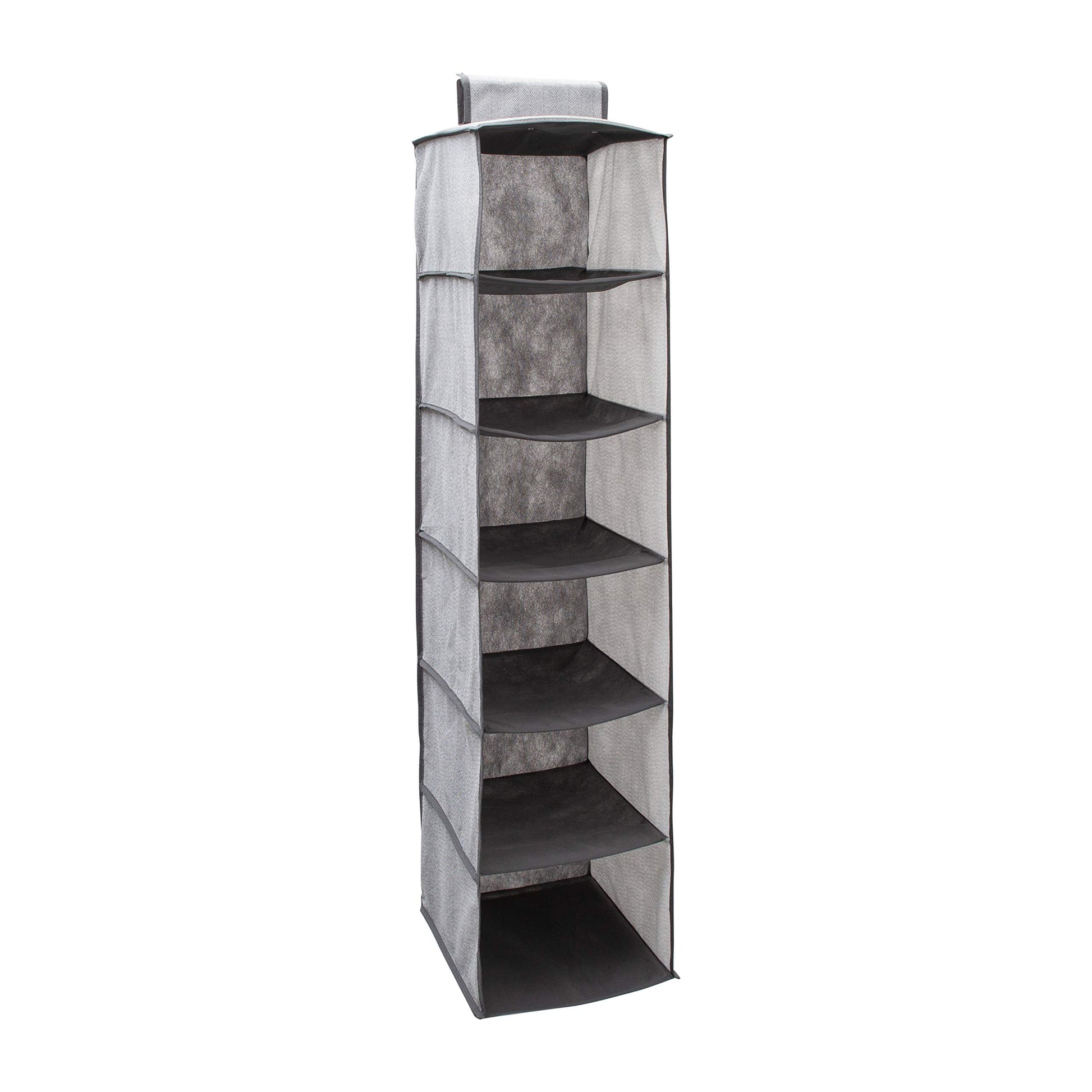 Simplify 6 Shelf Hanging Closet Organizer, Space Saver, Sweater & Clothing Shelves, Breathable
