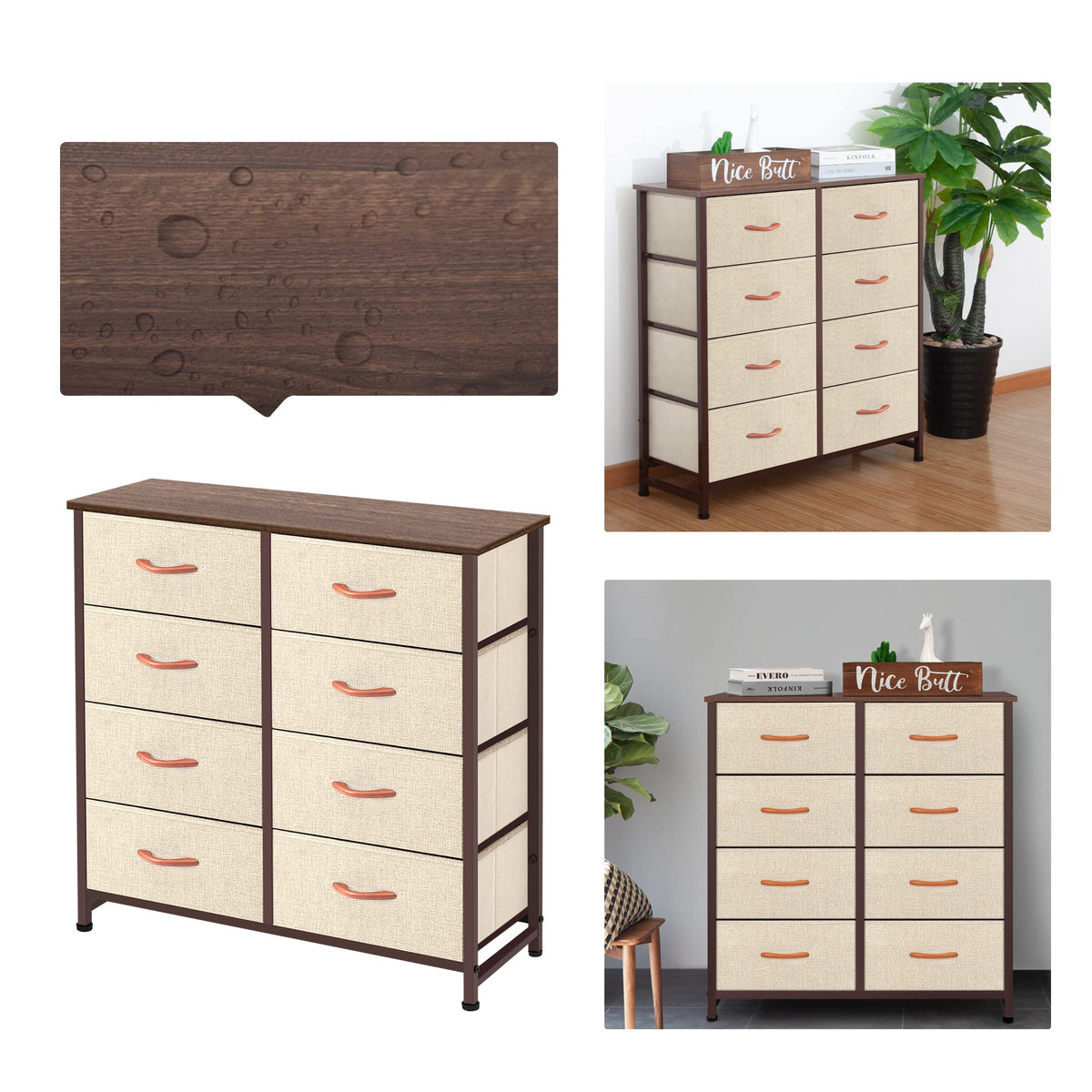 AZL1 Life Concept Storage Dresser Furniture Unit-Tall Standing Organizer for Bedroom, Office