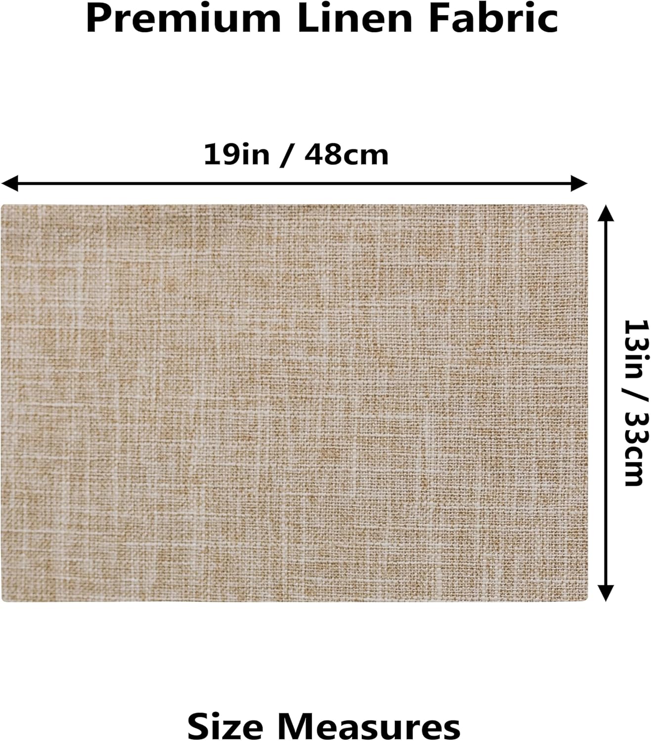 Demetex Linen Textured Placemats Set of 8 Farmhouse Table Place Mats Wipeable Heat Resistant