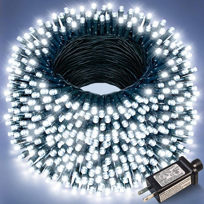 262FT 800 LED Christmas Lights, Plug in Christmas Tree Lights Outdoor with Timer and 8 Modes, Green