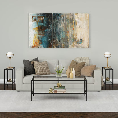 Henn&Hart 24" Wide Rectangular Side Table with Glass Shelf in Blackened Bronze, Table for Living