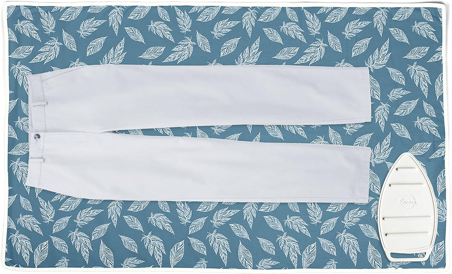 Encasa XO Ironing Mat/Pad (Large 48"x28") with 3mm Padding & Silicone Iron Rest for Steam Pressing