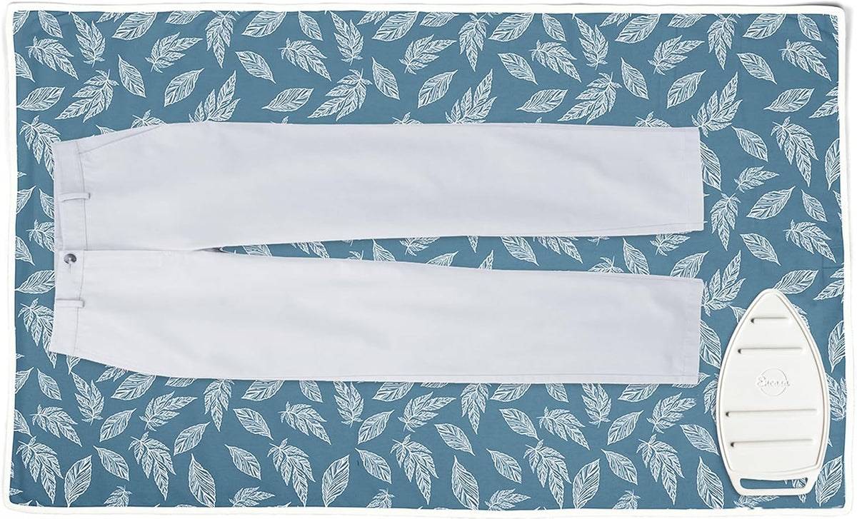 Encasa XO Ironing Mat/Pad (Large 48"x28") with 3mm Padding & Silicone Iron Rest for Steam Pressing