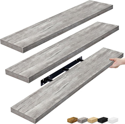 Sorbus Floating Shelves for Wall - 48 Inch Long Bathroom Shelves, Wall Decor for Bedroom, Kitchen