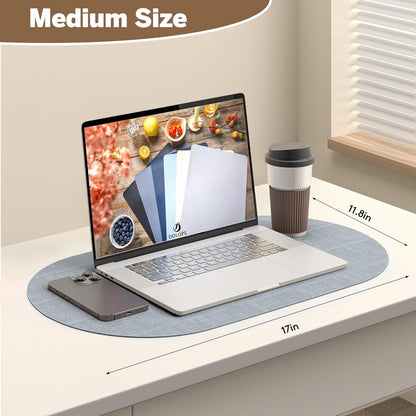 DOLOPL Placemats Set of 6, Oval Reversible Wipeable & Heat Resistant Place Mats, Modern Faux