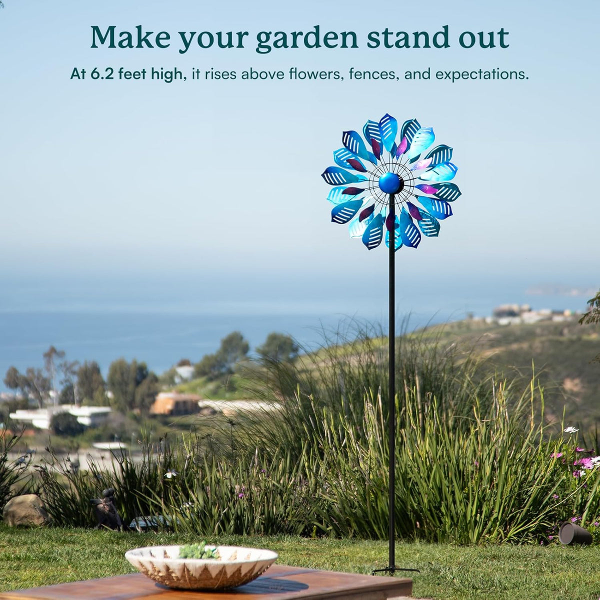 Wind Spinners for Yard and Garden, 84" Wind Spinners Outdoor Metal Extra Large, Wind Sculptures &