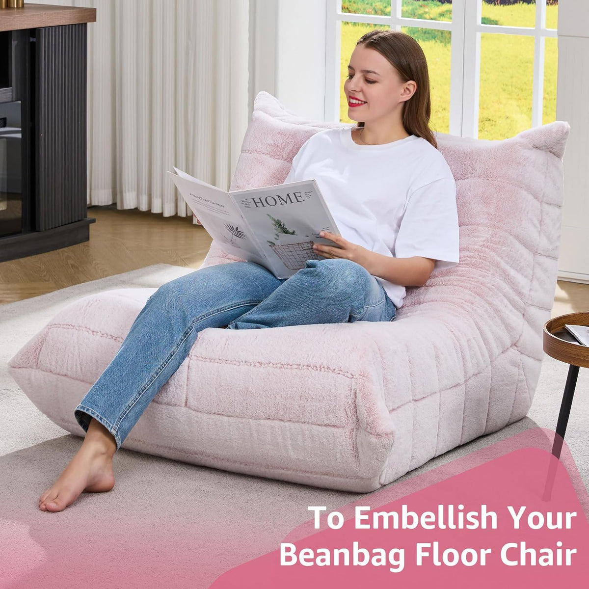 Bean Bag Chairs for Adults Giant Bean Bag Chair Memory Foam BeanBag Chair Big Bean Bag Sofa with