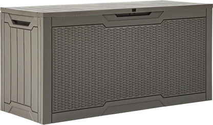 YITAHOME 80 Gallon Outdoor Storage Box, Large Water Resistant Resin Deck Box, Indoor Outdoor