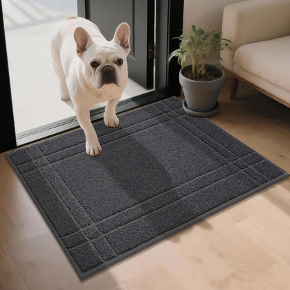 JSEI Entryway Rugs Doormat 24"x36", Non-Slip Dirt Trapper Door Mats Indoor, Washable Absorbent and