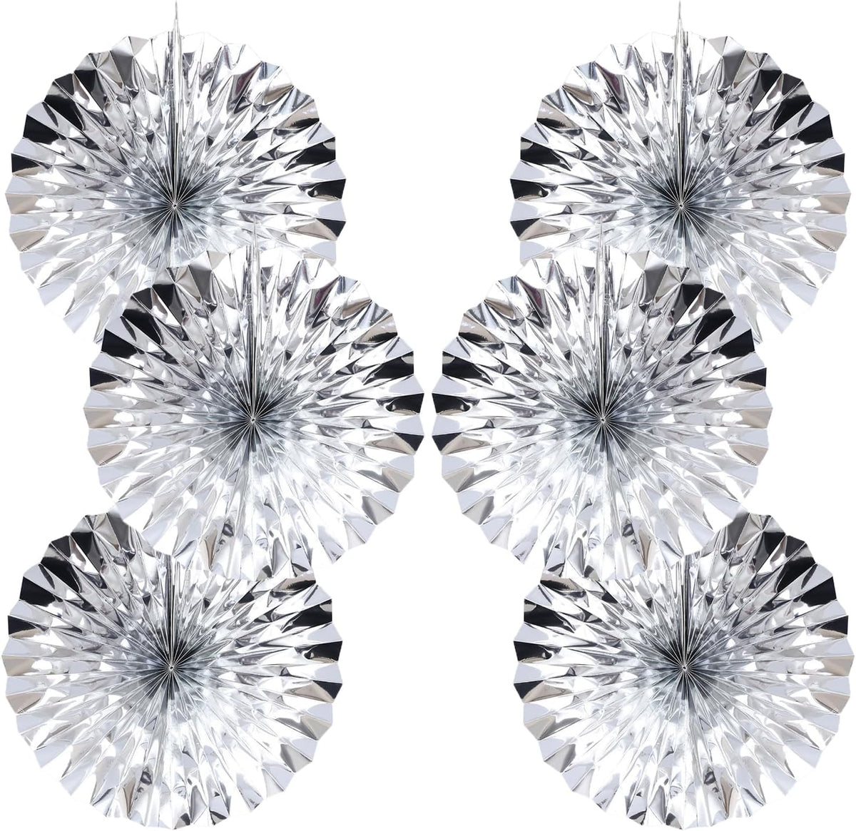 Silver Birthday Decorations,DIY Silver Paper Fans Hanging Decoration ,DecoracióN De CumpleañOs para