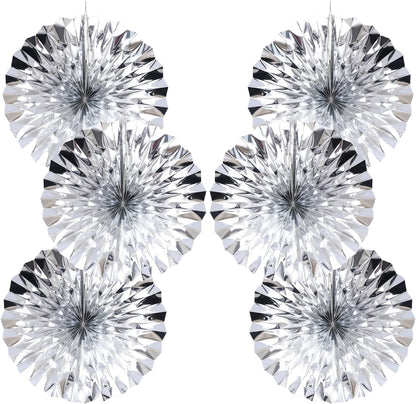 Silver Birthday Decorations,DIY Silver Paper Fans Hanging Decoration ,DecoracióN De CumpleañOs para