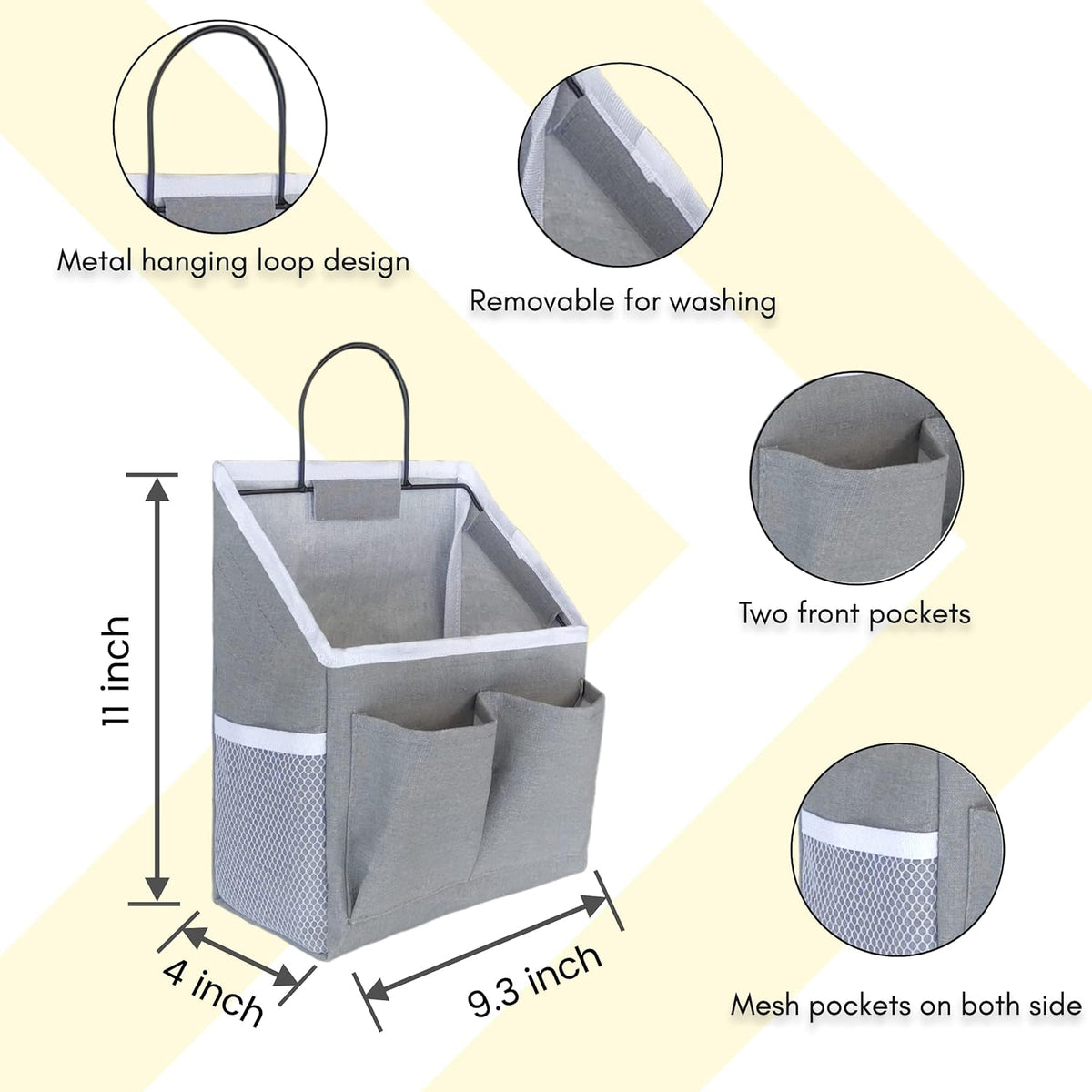 1pcs Small Wall Hanging Baskets for Organizing, Hanging Storage Bag as Over the Door Organizer