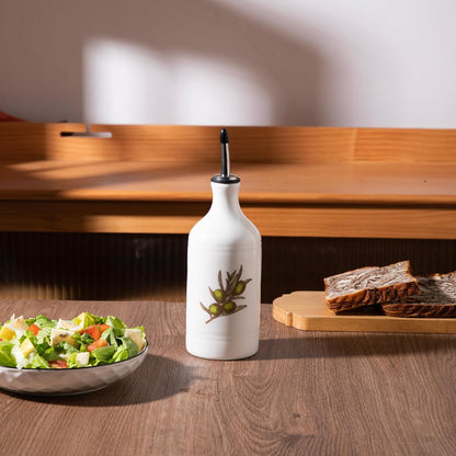 Sweejar Porcelain Olive Oil Dispenser Bottle, Opaque Oil Cruet Protects Oil to Reduce Oxidation