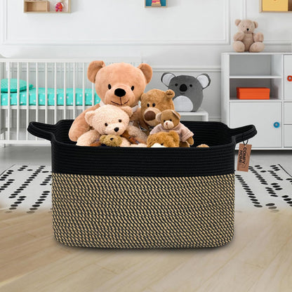 COMFY-HOMI Large Rectangular Blanket, Cotton Rope Woven for Storage, LaundryHamper, Storage,Toy