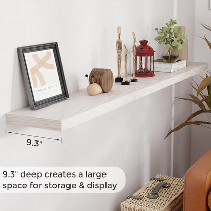 72 Inch Floating Shelves, 72 x 9 Rustic Wooden Fireplace Mantel, 9 Inch Floating Shelf for Wall