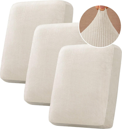 H.VERSAILTEX Velvet Stretch Couch Cushion Cover Plush Cushion Slipcover for Chair Loveseat Sofa