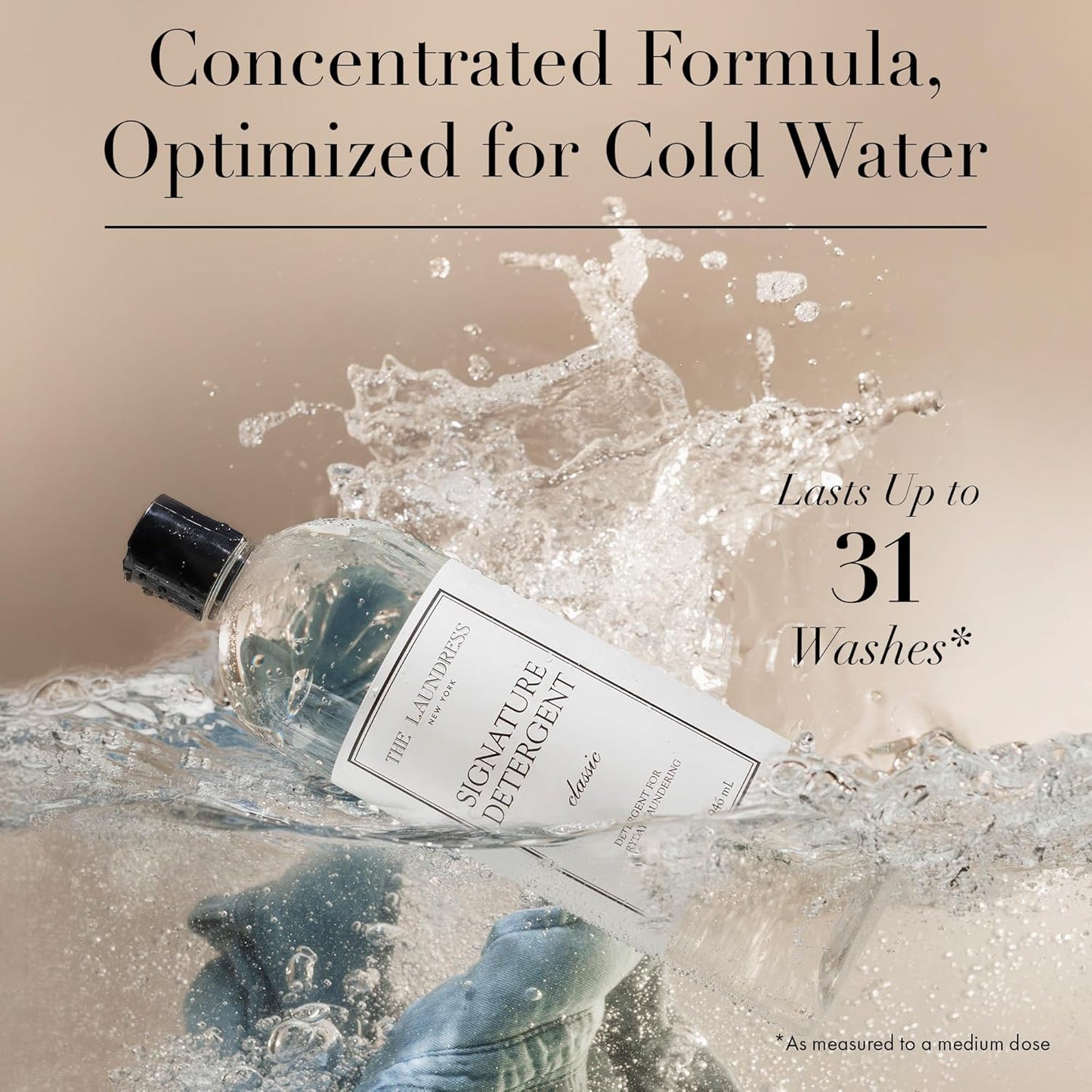 The Laundress Luxury Laundry Detergent, 31 Loads, Scented Signature Classic Fragrance, Concentrated