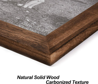 Yaetm-11x14 Picture Frame, Natural Solid Wood Photo Frame Display for Wall Mounting, High
