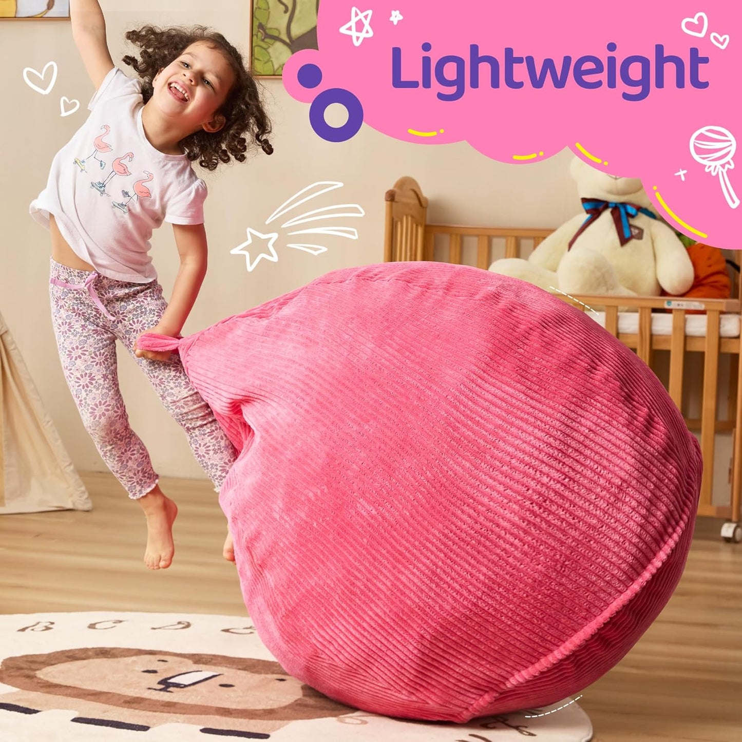 Bean Bag Chairs Teardrop Bean Bag Chair Beanbag Chair with Memory Foam Filled Machine Washable