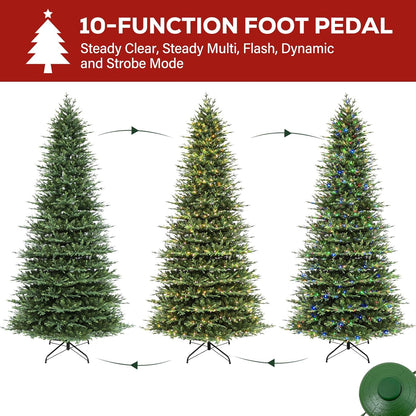Hykolity 12 ft Prelit Christmas Tree, Artificial Christmas Tree wth 850 Color Changing LED Lights