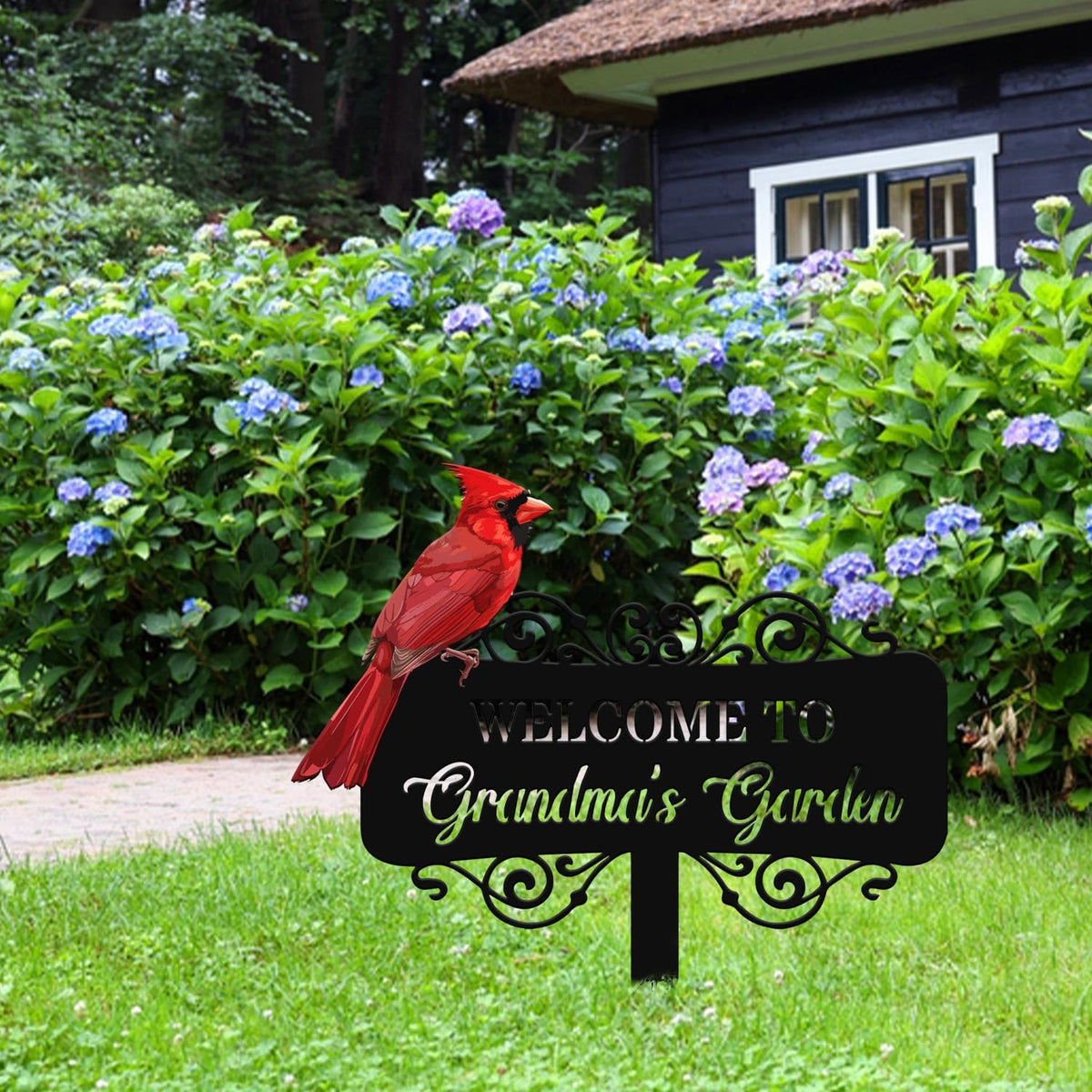 Personalized Metal Garden Signs, Custom Name Yard Stake Sign for House Outdoor Outside Decorative