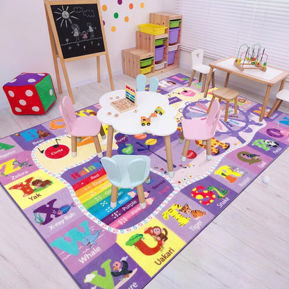 Kids Rugs for Playroom Bedroom Classroom Nursery, Non-Slip and Washable Rugs for Children Toddlers