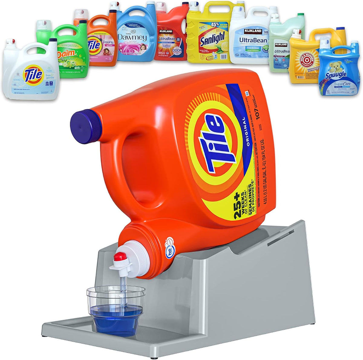 Skywin Laundry Detergent Holder Stand Organizer and Drip Tray for Laundry Room Organization,Non