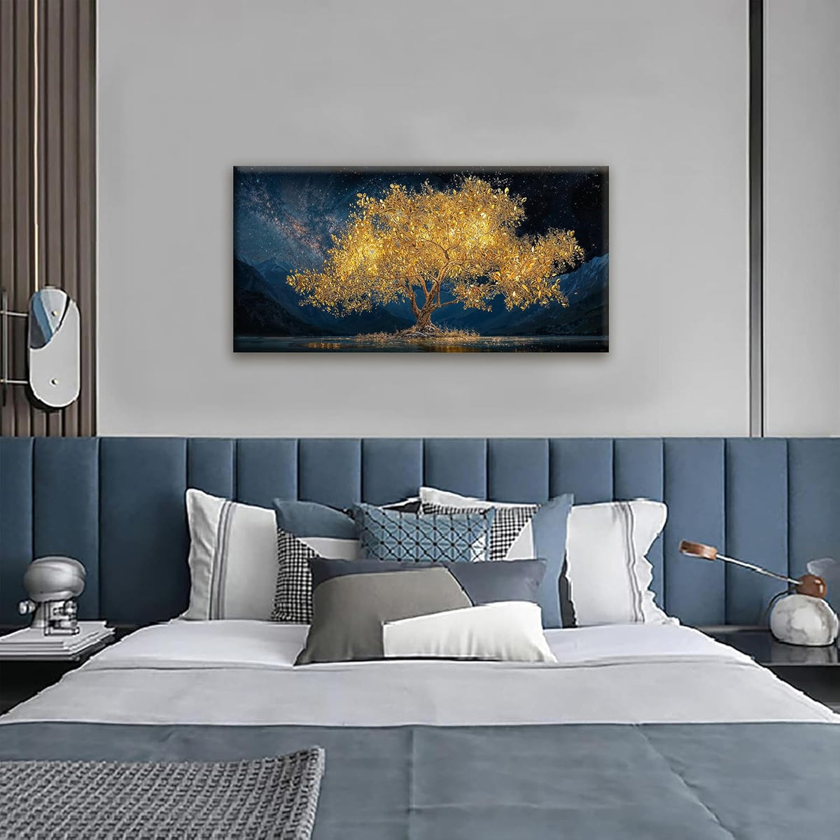 Tsomzxng Modern Canvas Wall Art Decor Print Paintings Gold Tree Of Life Landscape Painting Prints