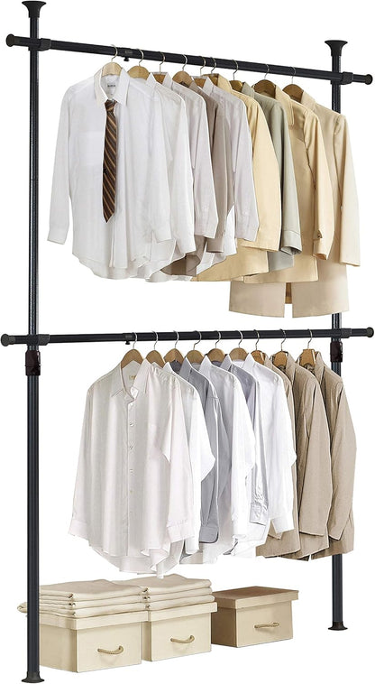 PRINCE HANGER Heavy Duty One Touch System Load 352LBS Clothing Racks for Hanging Clothes Metal