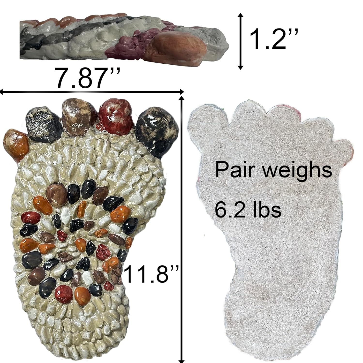 Outdooor Stepping Stones - Decorative Garden Stones for Patio, Deck, Garden or Sidewalk Faux