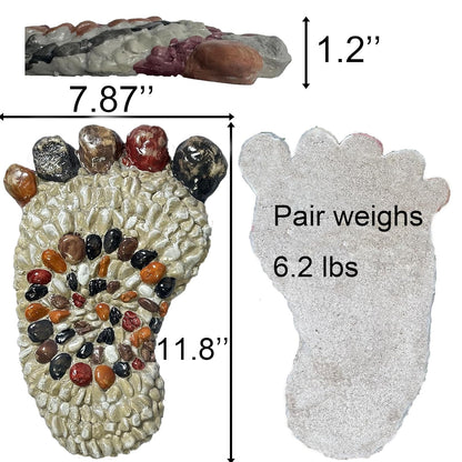 Outdooor Stepping Stones - Decorative Garden Stones for Patio, Deck, Garden or Sidewalk Faux