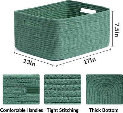 Large Storage Baskets for Shelves, Closet Organizers Bins for Clothes Blanket Towels, Baby Nursery
