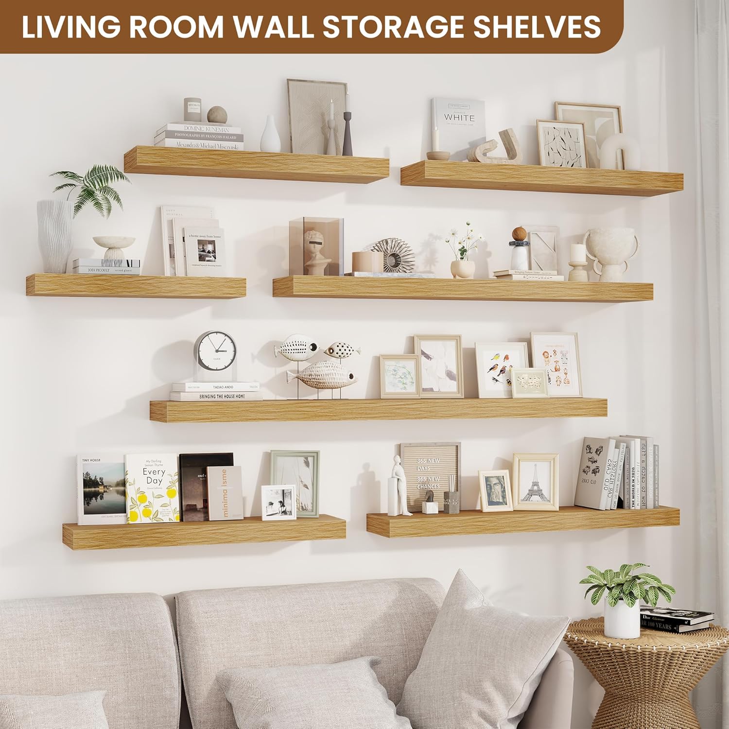 fuqing Floating Shelves for Wall, Bathroom Shelf Wall Mounted for Storage, Shelves with Invisible