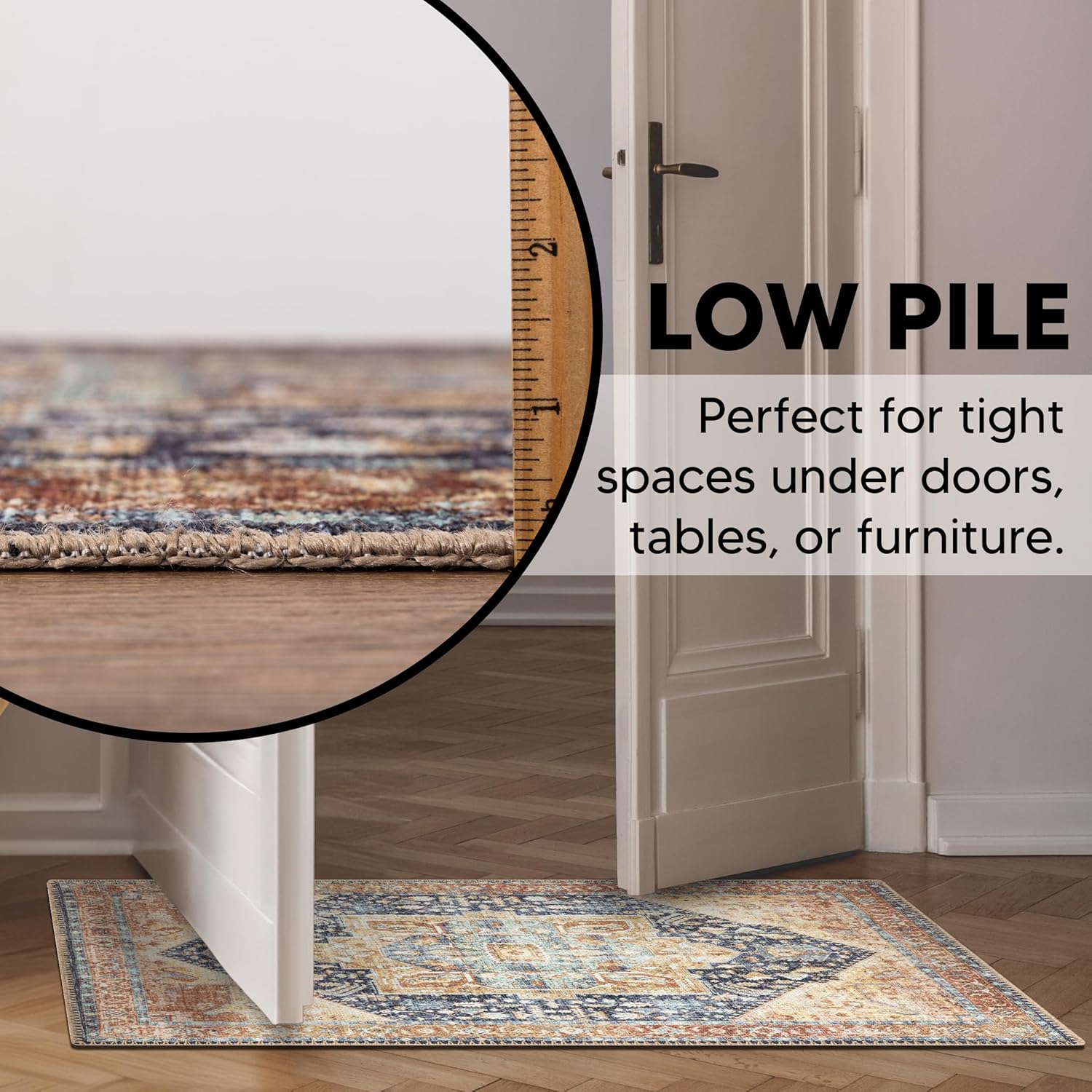 Keen Home Design 2x3 Rug - Machine Washable Entry Rug with Non-Slip Backing, Ideal for Enteryway