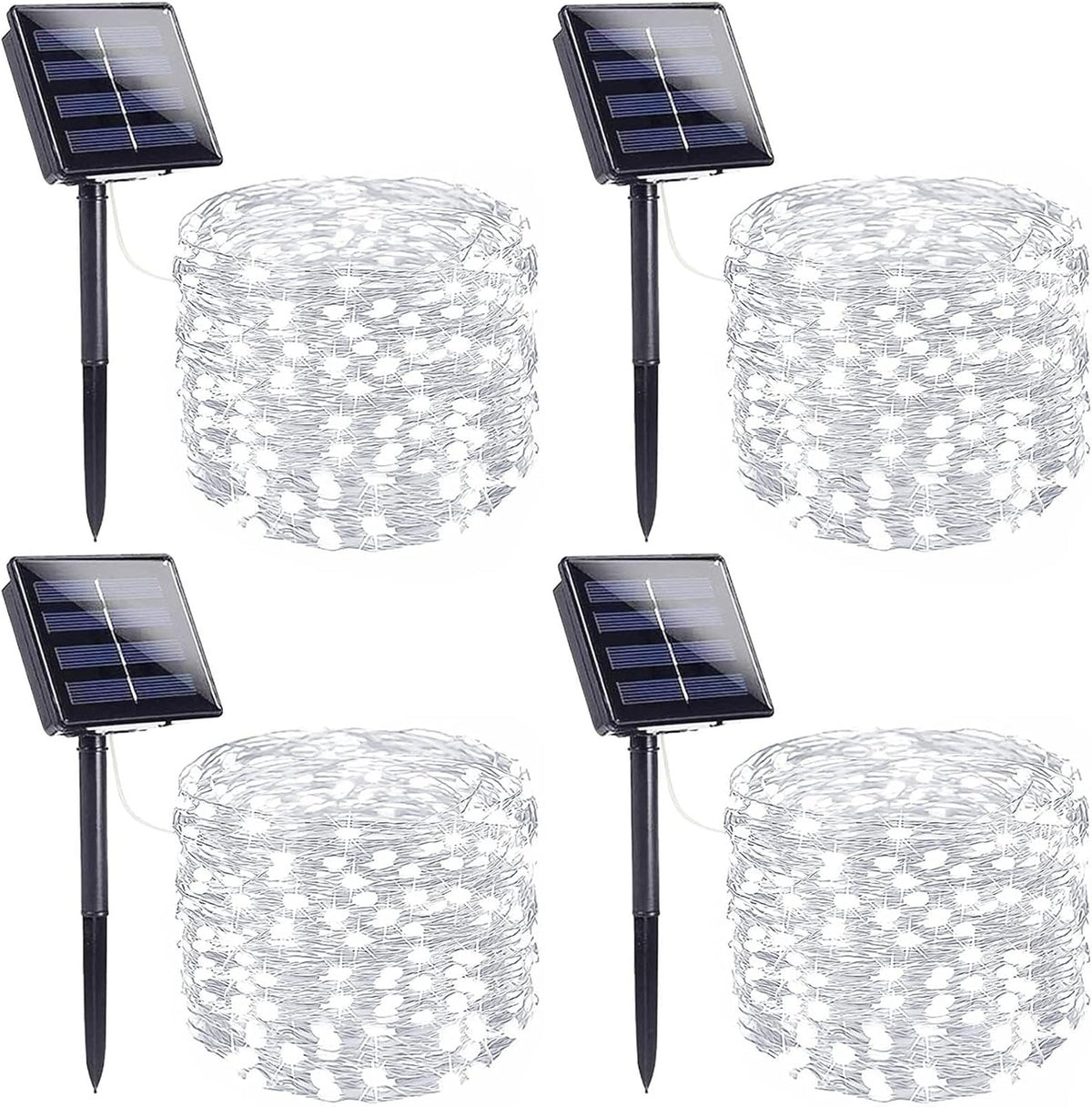 4 Pack Solar String Lights Outdoor, Extra-Long 400LED Solar Fairy Lights Waterproof, Outdoor