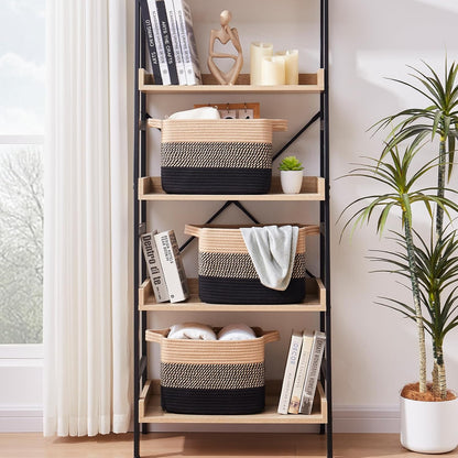 OIAHOMY Storage Basket, Woven Baskets for Storage, Cotton Rope Basket for toys,Towel Baskets for