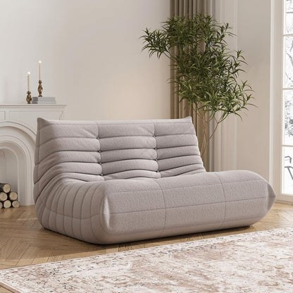 Bean Bag Chair for Adults, Oversized Loveseat Fireside Chair Comfy Lazy Floor Sofa, 2 Seater Lazy