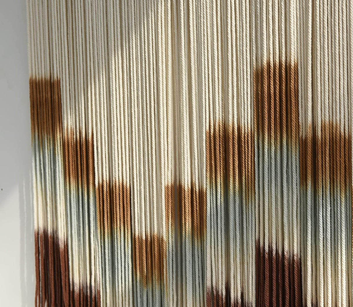 Flber Macrame Wall Hanging Tie-Dye Geometric Decor Large Scale Wall Art Statement Bohemian Yarn