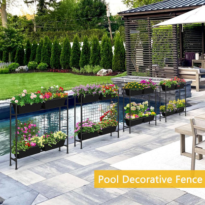 Raised Garden Beds Outdoor Elevated Garden Planter Boxes with Trellis and Legs Standing 32.4"