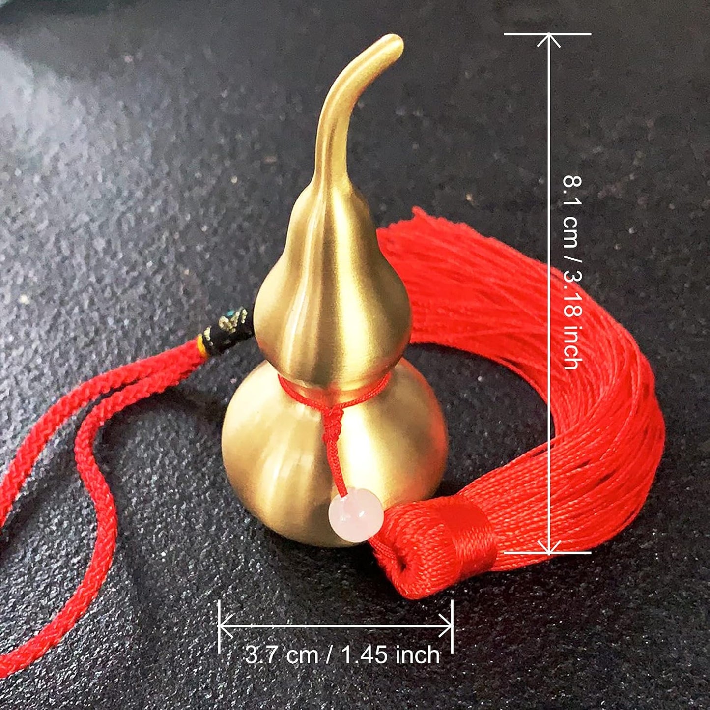 Hanging Decoration Good Luck Wu Lou Gourd,with Tassel for Housewarming Statue Charm Amulet Home