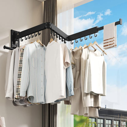 Drying Rack Clothing, Retractable Clothes Drying Rack,Wall Mounted Laundry Rack, Laundry Drying