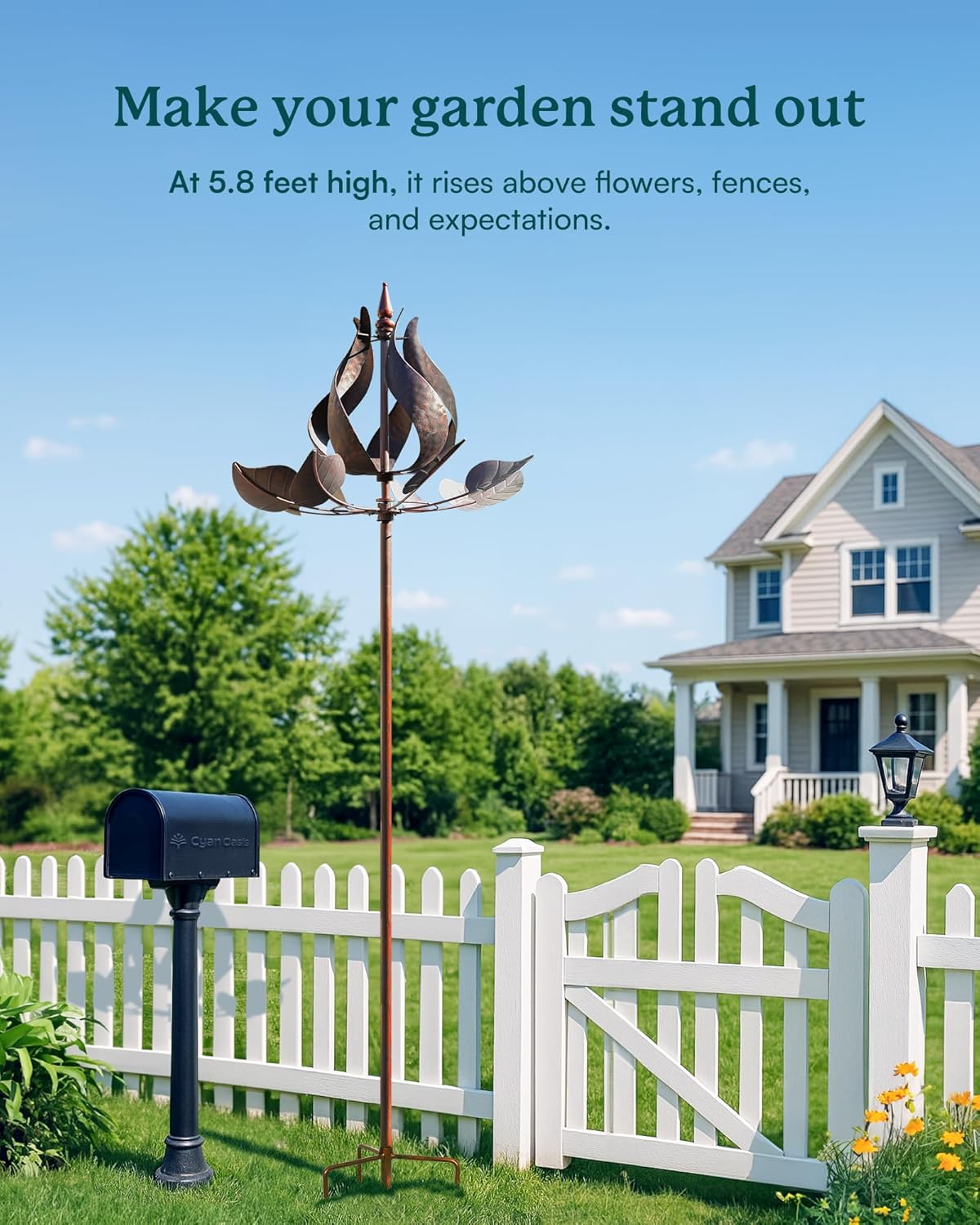 Wind Spinners Outdoor - Large Tulip Metal Wind Spinners with Stake, Garden Windmill Yard Spinner