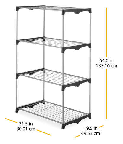 Whitmor 4 Tier Shelf Tower - Closet Storage Organizer