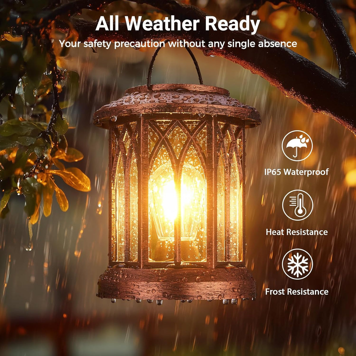 WdtPro Solar Lanterns Outdoor Hanging 6 Pack, Upgraded Bright Lantern Lights Outdoor Waterproof