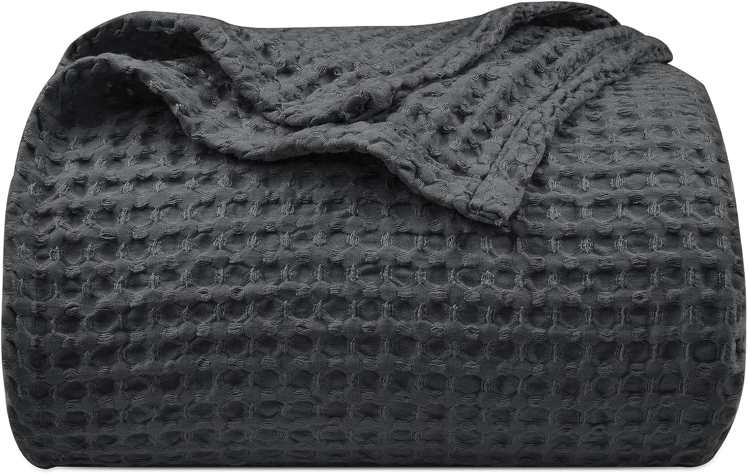 PHF Ultra Soft Waffle Weave Throw Blanket 50"x 60"- Washed Lightweight Breathablee Cozy Woven