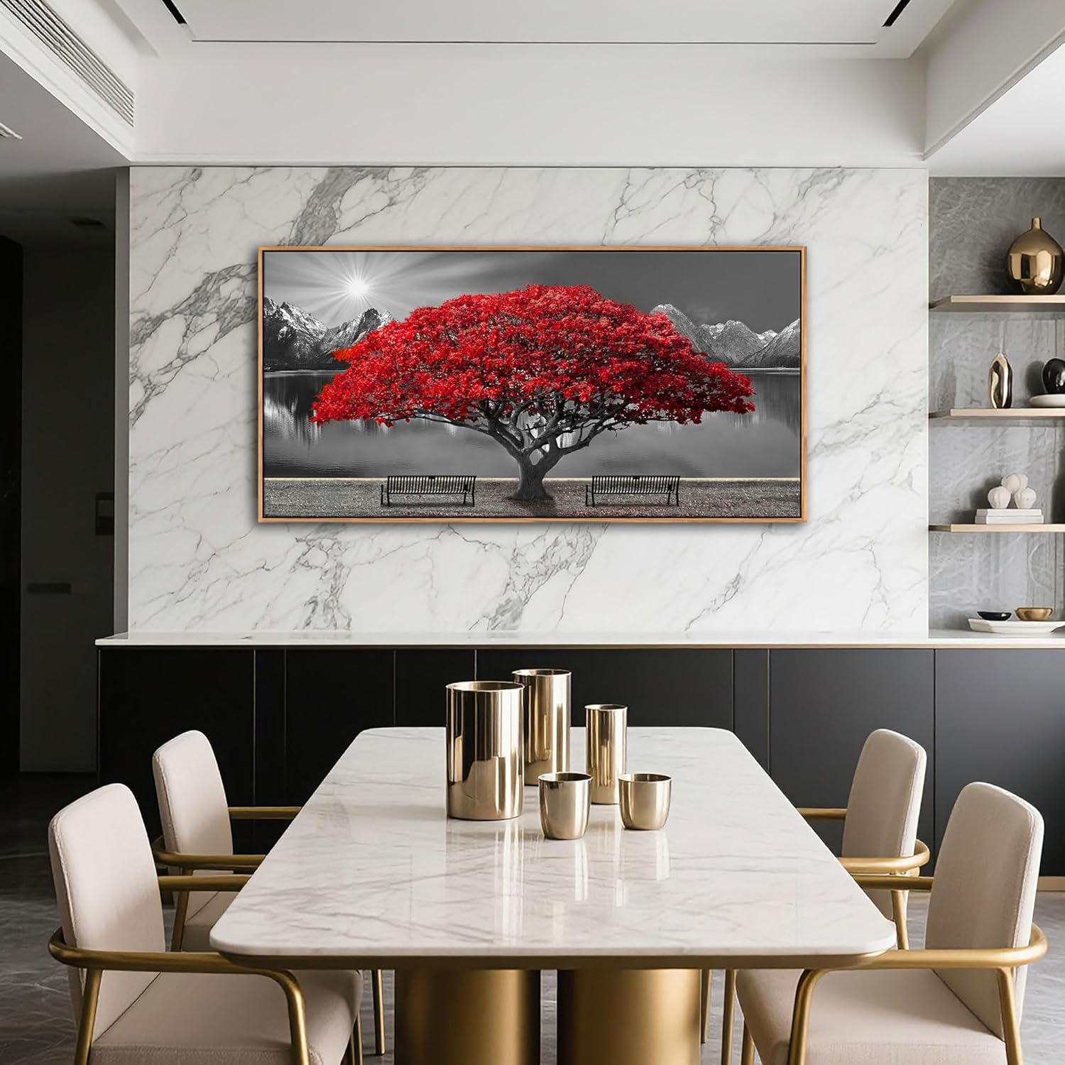 Large Framed Wall Art for Living Room Large Mangrove Landscape Modern Art for Wall Decor Living