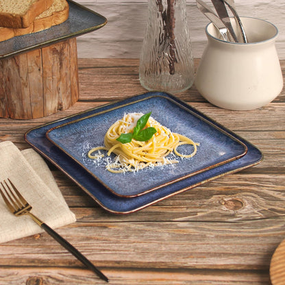 Porcelain Dinner Plates set dessert salad dish Set of 4, Main Dish for Steak, Bread, Pasta, Salad