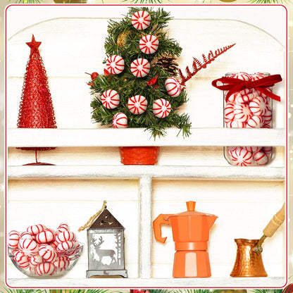 36 Pcs Felt Peppermint Decoration Christmas Wool Peppermints Christmas Arts Crafts Supplies, DIY